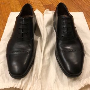 Salvatore Ferragamo Cap Toe Leather Oxford Shoes